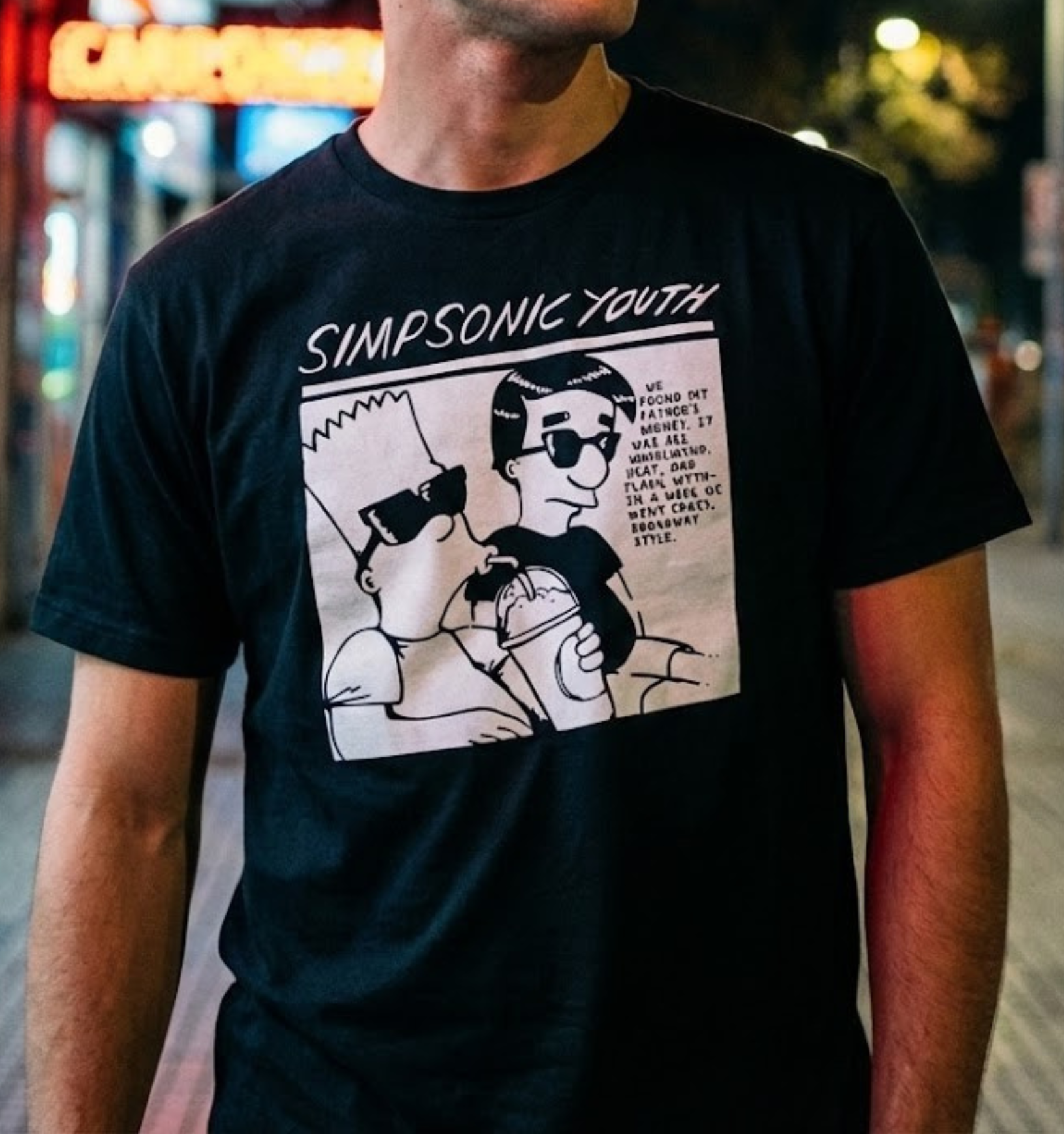 Polera "Simpsonic Youth" - Goo Album Parody