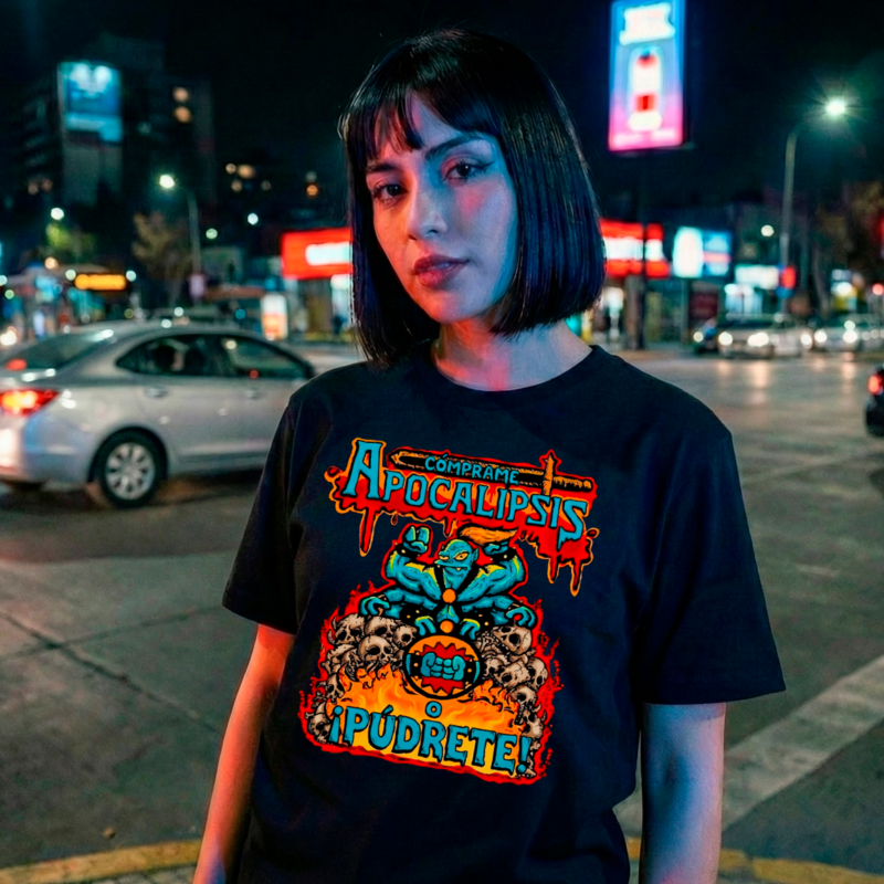 Polera Apocalipsis - "C&oacute;mprame o P&uacute;drete"