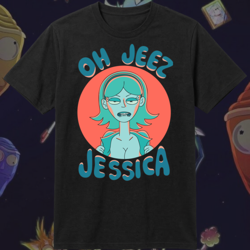 Polera Rick y Morty "Oh Jeez Jessica"