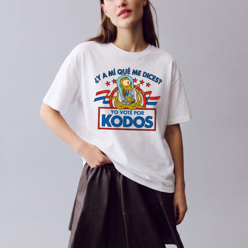Polera Los Simpson "Yo vot&eacute; por Kodos" UNISEX